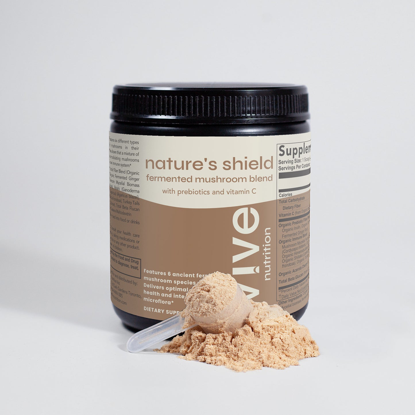 Nature's Shield - Fermented Mushroom Blend of Six Different Types of Organically Grown Mushrooms that Support Immunity, Gut Health and Fertility