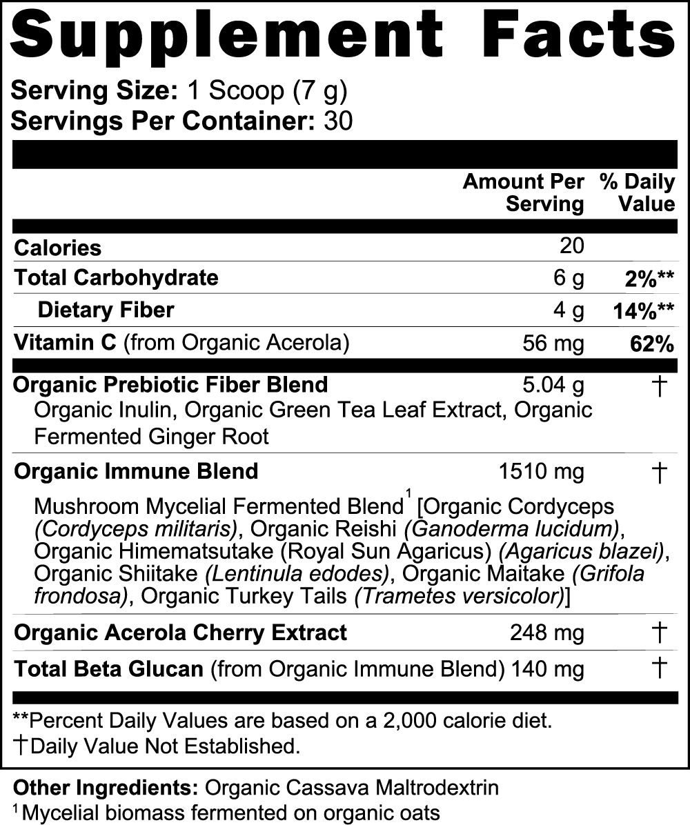 Nature's Shield - Fermented Mushroom Blend of Six Different Types of Organically Grown Mushrooms that Support Immunity, Gut Health and Fertility